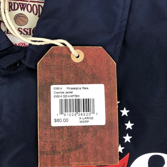 Men's Philadelphia 76ers Coaches Jacket Style # 6388A Size: XL - Picture 5 of 5